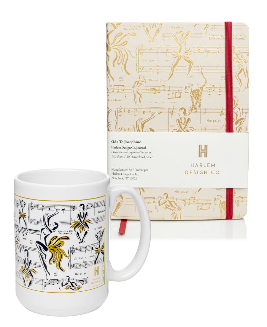 Josephine Cream & Gold Journal and Mug Set